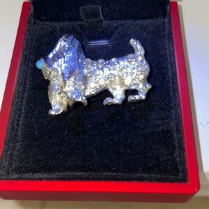 Silver Dog Brooch
